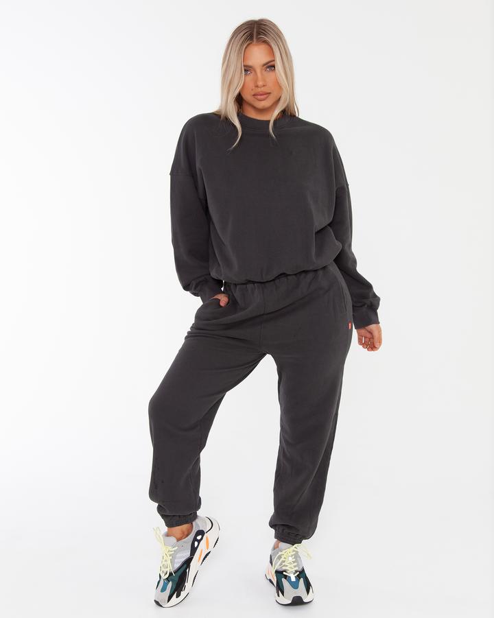 Bayse Brand WOMENS OVERSIZED SWEATER - CHARCOAL, WOMENS KNITS & SWEATERS, BAYSE BRAND, Elwood 101