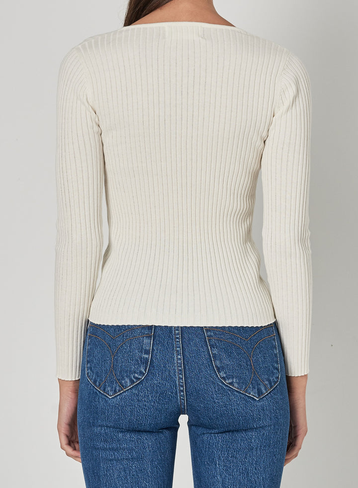 Rollas WOMENS CLASSIC RIB TOP - OFF WHITE, WOMENS TOPS & SHIRTS, ROLLAS, Elwood 101