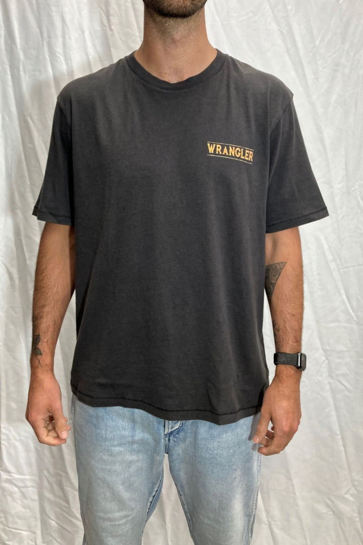 Wrangler Mens Moonshadow Tee - Worn Black, MENS TEE SHIRTS, WRANGLER, Elwood 101