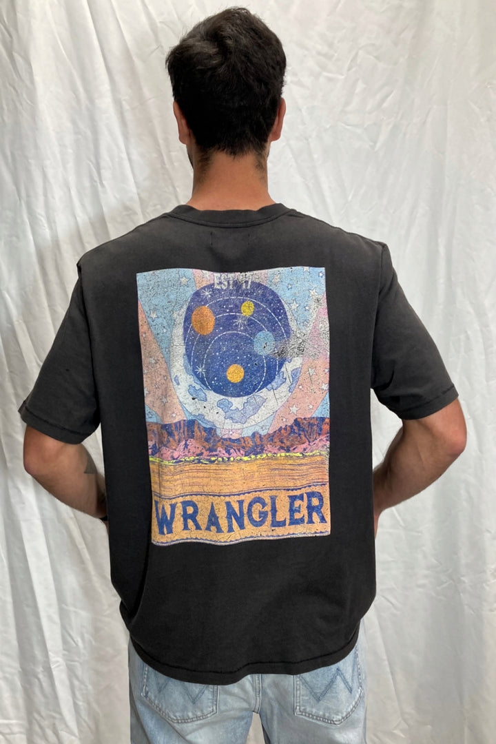 Wrangler Mens Moonshadow Tee - Worn Black, MENS TEE SHIRTS, WRANGLER, Elwood 101