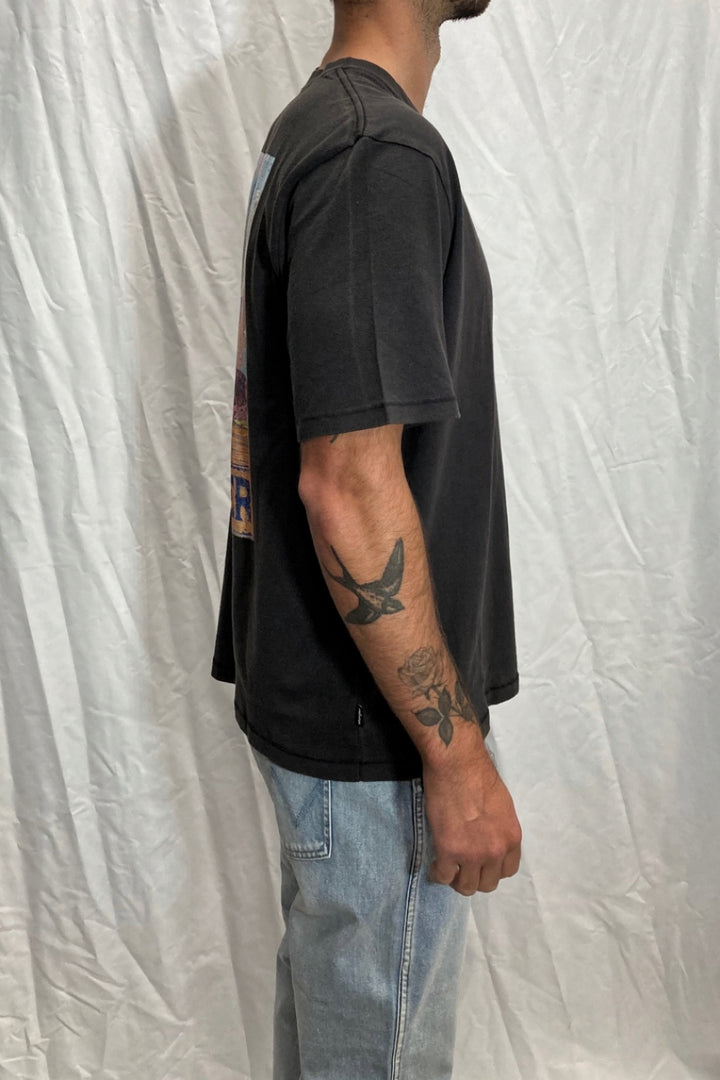 Wrangler Mens Moonshadow Tee - Worn Black, MENS TEE SHIRTS, WRANGLER, Elwood 101