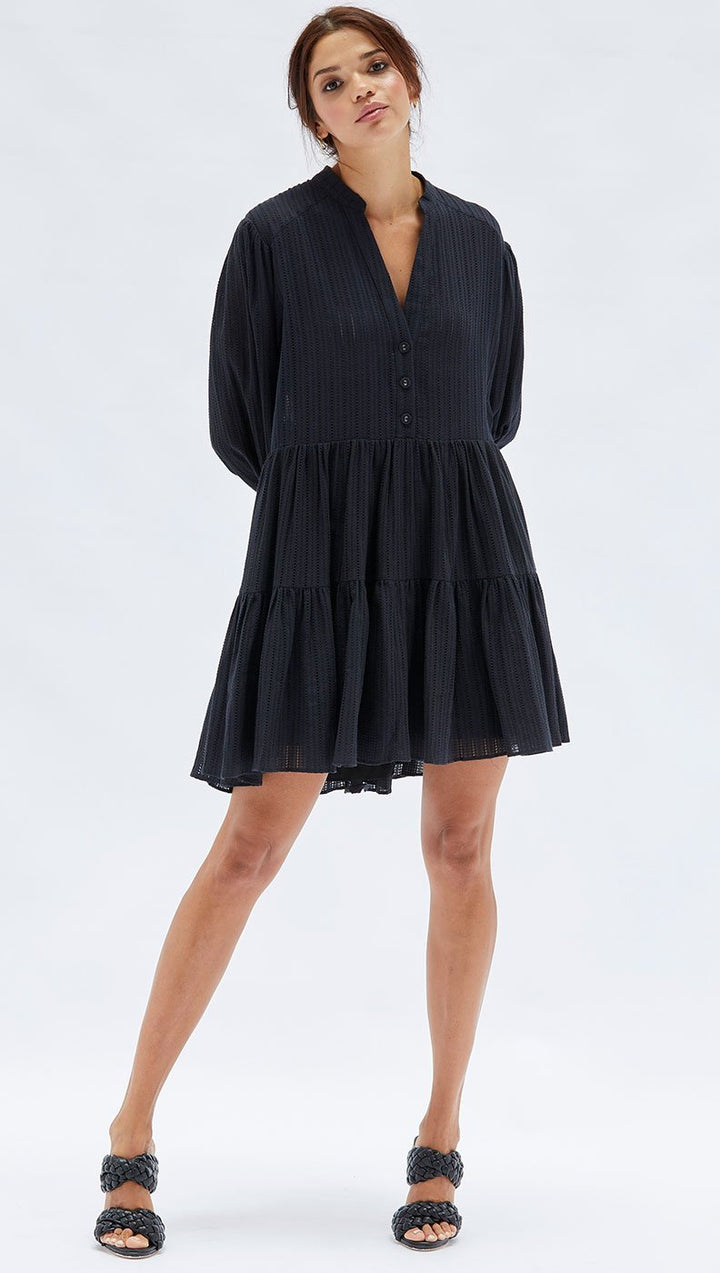 MINKPINK Womens Shadi Textured Mini Dress - Black, WOMENS DRESSES, MINKPINK, Elwood 101