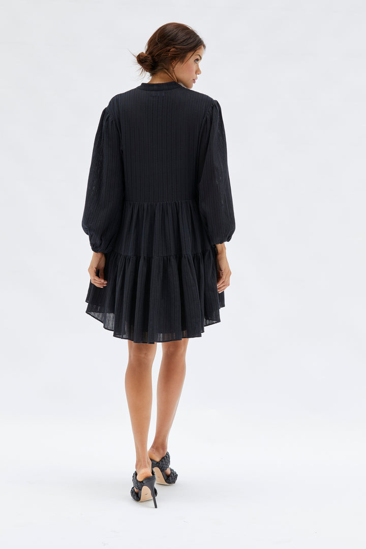 MINKPINK Womens Shadi Textured Mini Dress - Black, WOMENS DRESSES, MINKPINK, Elwood 101