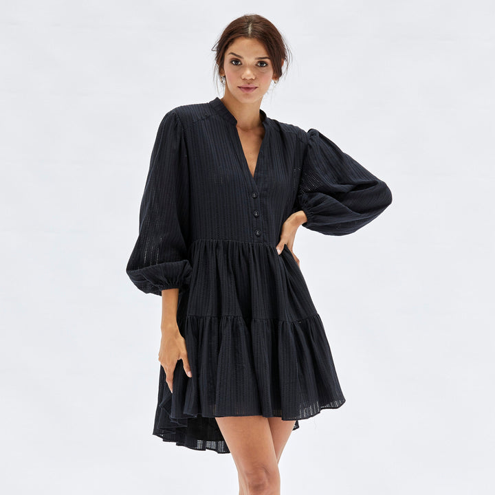 MINKPINK Womens Shadi Textured Mini Dress - Black, WOMENS DRESSES, MINKPINK, Elwood 101