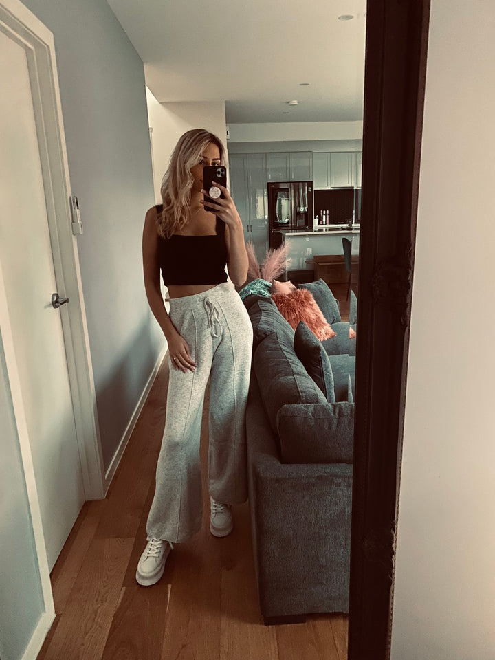 Little Lies WOMENS KENDAL KNITTED PANTS  - GREY, WOMENS PANTS, LITTLE LIES, Elwood 101