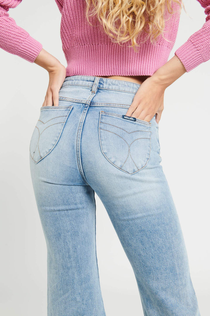 ROLLAS Womens Eastcoast Denim Flare - Escape Blue Organic, WOMENS DENIM, ROLLAS, Elwood 101