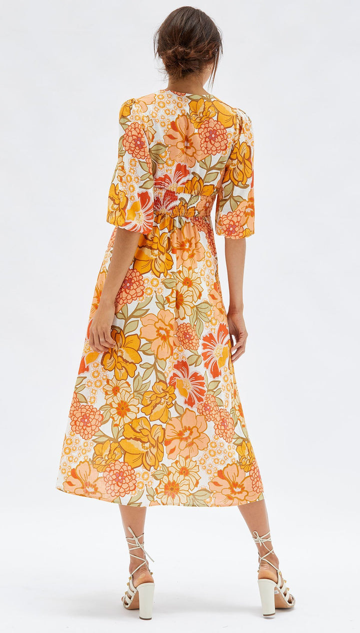 MINKPINK Womens Elaheh V-Neck Midi Dress - Summer Floral, WOMENS DRESSES, MINKPINK, Elwood 101