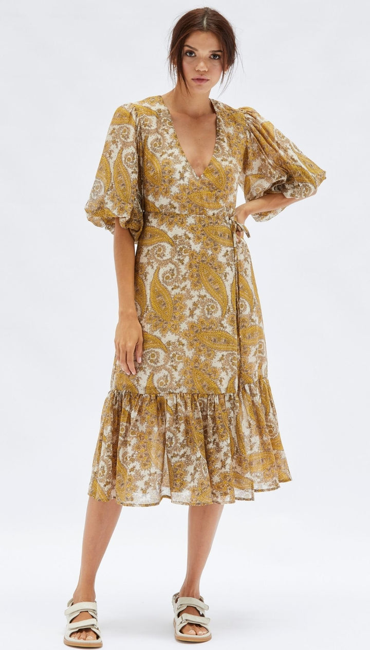 MINKPINK Womens Sistan Wrap Midi Dress- Multi, WOMENS DRESSES, MINKPINK, Elwood 101