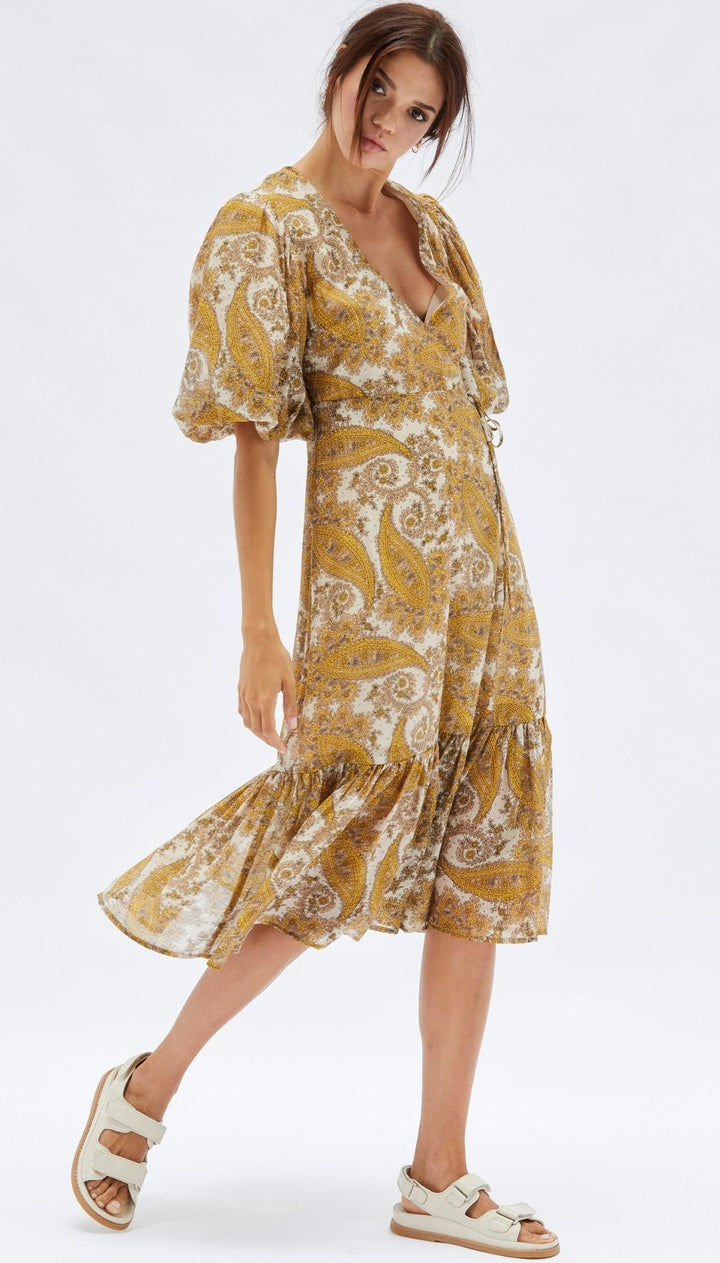 MINKPINK Womens Sistan Wrap Midi Dress- Multi, WOMENS DRESSES, MINKPINK, Elwood 101