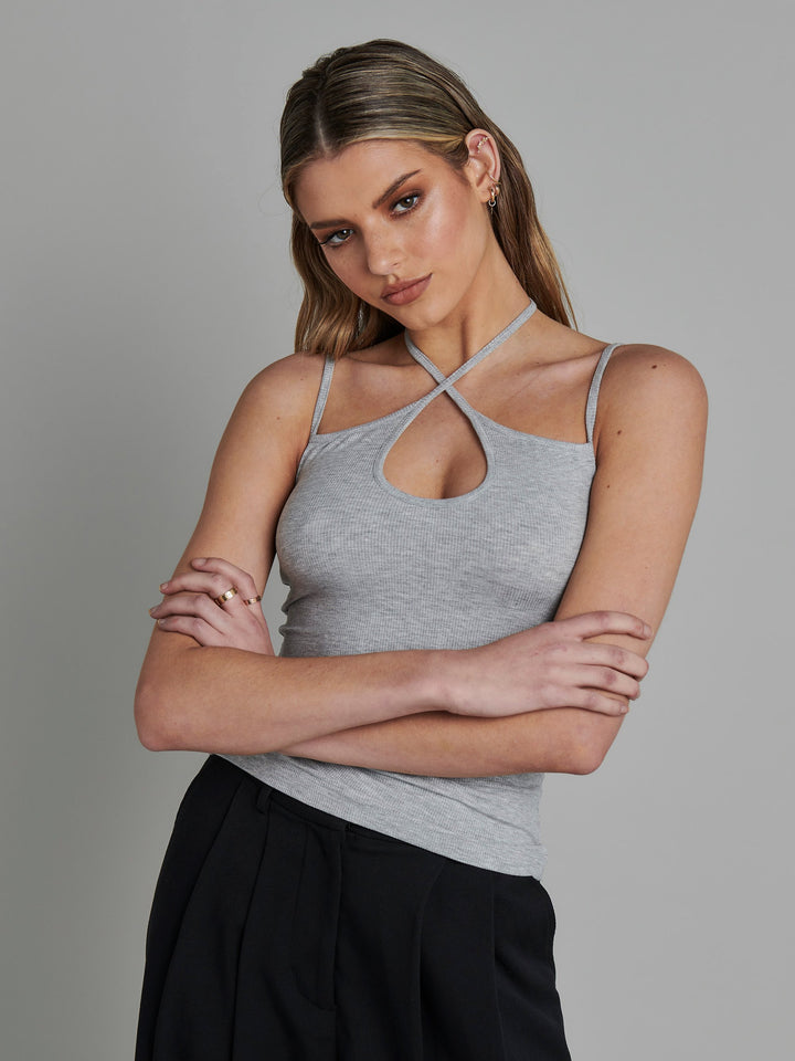 BAYSE BRAND Womens Riley Top - Grey Marle, WOMENS TOPS & SHIRTS, BAYSE BRAND, Elwood 101