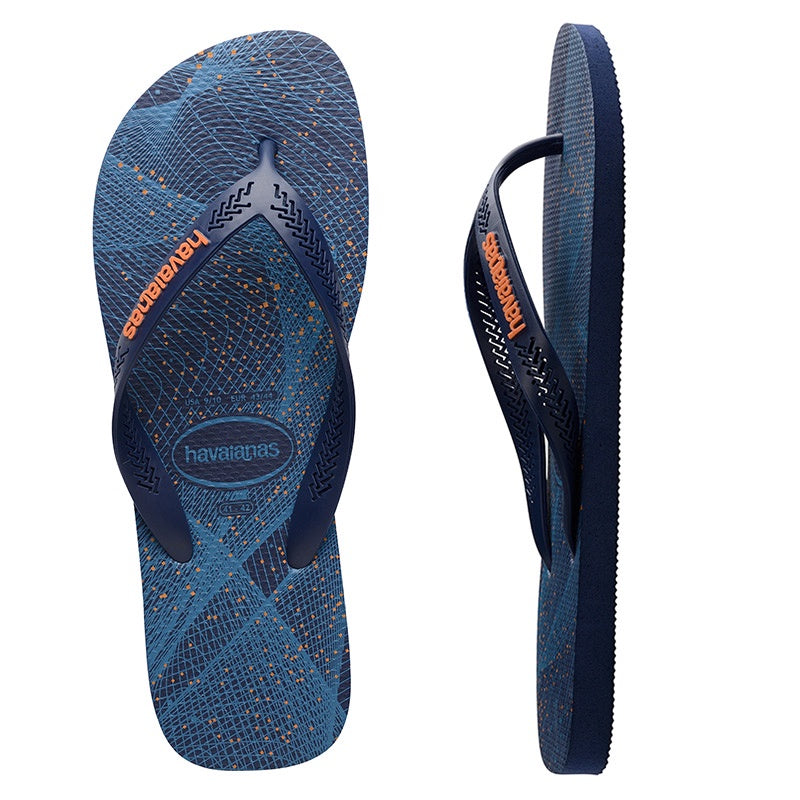 HAVAIANAS Aero Graphic Navy Blue/Navy Blue/Begonia Orange Male, MENS HAVAIANAS & THONGS, HAVAIANAS, Elwood 101