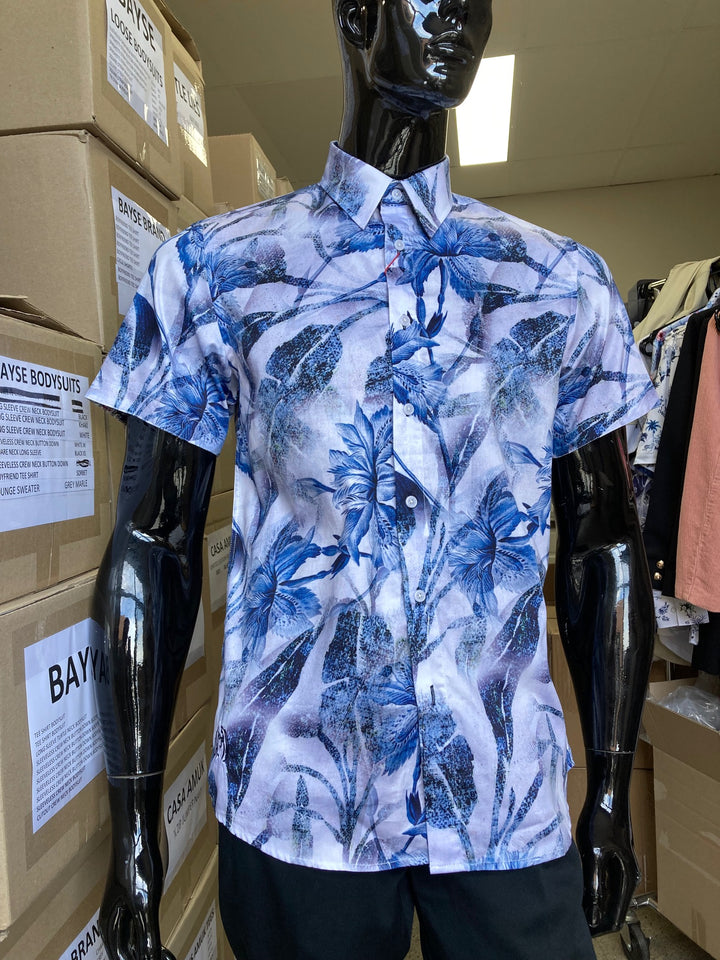 JOHN LENNON Mens Lancaster Short Sleeve Shirt - Grey, MENS SHIRTS, JOHN LENNON, Elwood 101