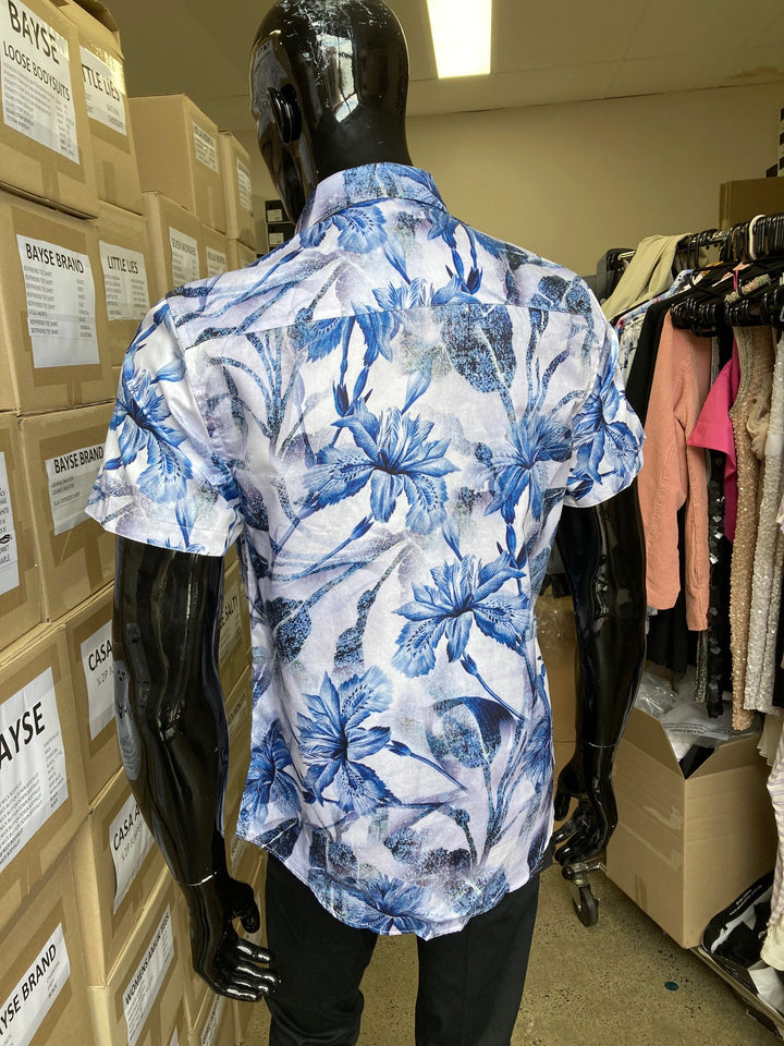 JOHN LENNON Mens Lancaster Short Sleeve Shirt - Grey, MENS SHIRTS, JOHN LENNON, Elwood 101