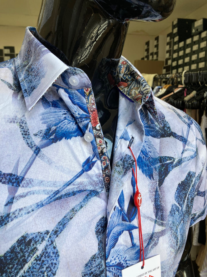 JOHN LENNON Mens Lancaster Short Sleeve Shirt - Grey, MENS SHIRTS, JOHN LENNON, Elwood 101