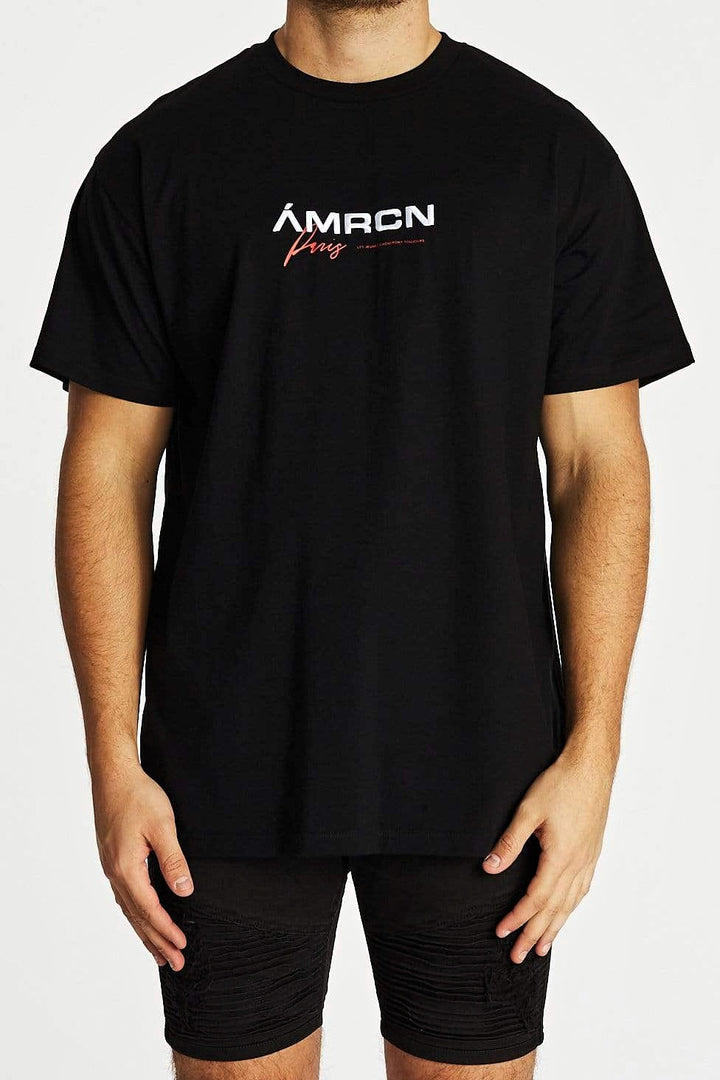 AMERICAIN Mens Le Meme Oversized Tee - Jet Black, MENS TEE SHIRTS, AMERICAIN, Elwood 101