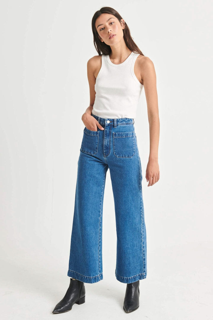 Rollas WOMENS SAILOR JEAN - ASHLEY BLUE, WOMENS DENIM, ROLLAS, Elwood 101