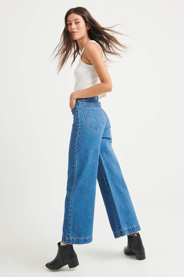 Rollas WOMENS SAILOR JEAN - ASHLEY BLUE, WOMENS DENIM, ROLLAS, Elwood 101