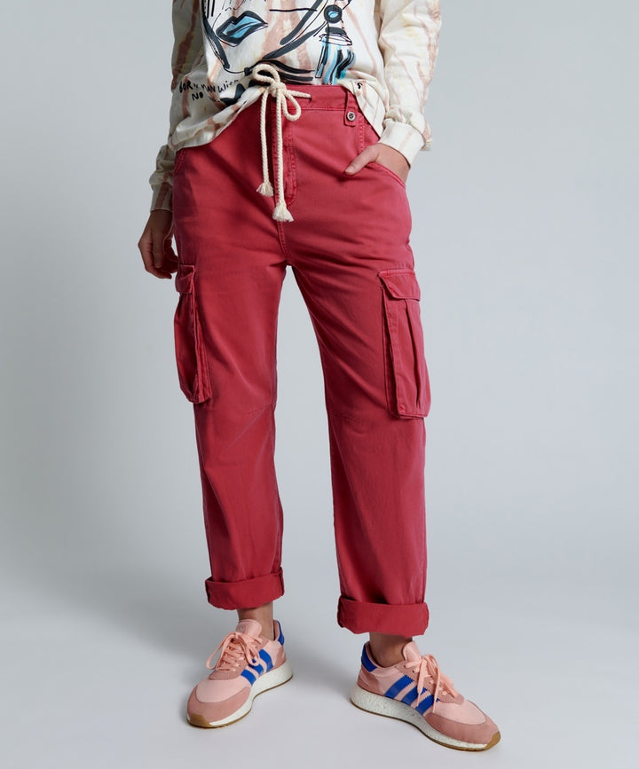 OneTeaspoon Womens Red Envy Cargo Safari Mid Waist Relaxed Pant - Red Envy, WOMENS DENIM, OneTeaspoon, Elwood 101