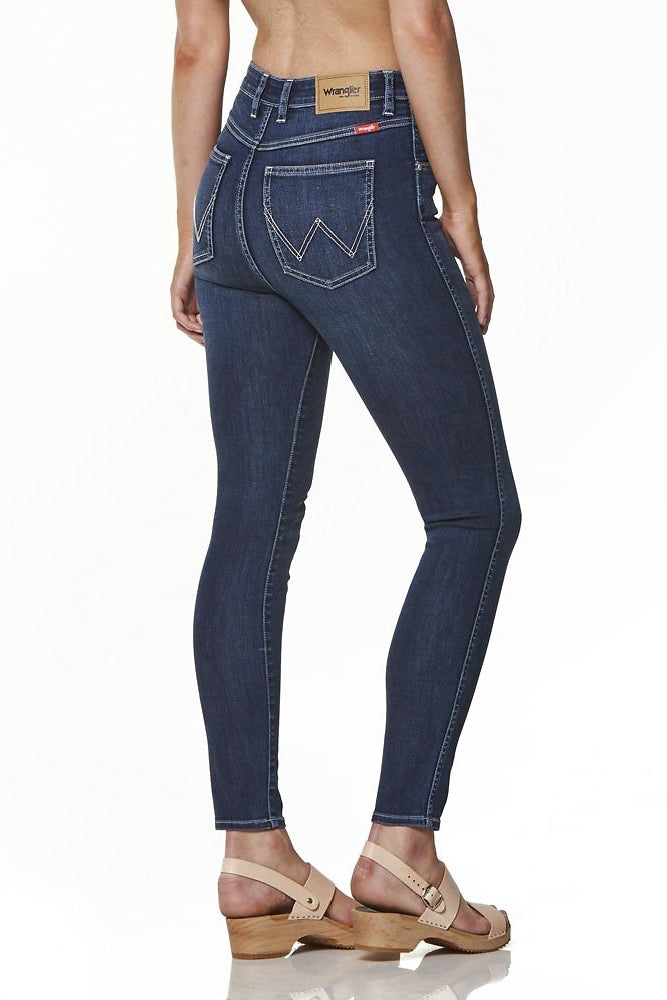 Wrangler Womens Hi Pins Cropped Jean Motel Blues, WOMENS DENIM, WRANGLER, Elwood 101