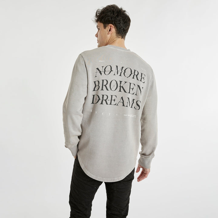 KISS CHACEY Mens Palomae Dual Curved Hem Sweater Pigment Gull, MENS KNITS & SWEATERS, KISS CHACEY, Elwood 101