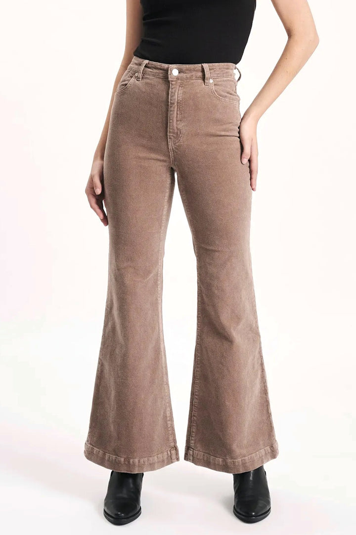 ROLLAS Womens Eastcoast Flare Mink Cord, WOMENS DENIM, ROLLAS, Elwood 101