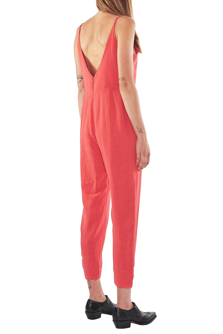 Neuw WOMENS JACKSON LINEN ONE PIECE RIOT RED, WOMENS JUMPSUITS & OVERALLS, NEUW, Elwood 101