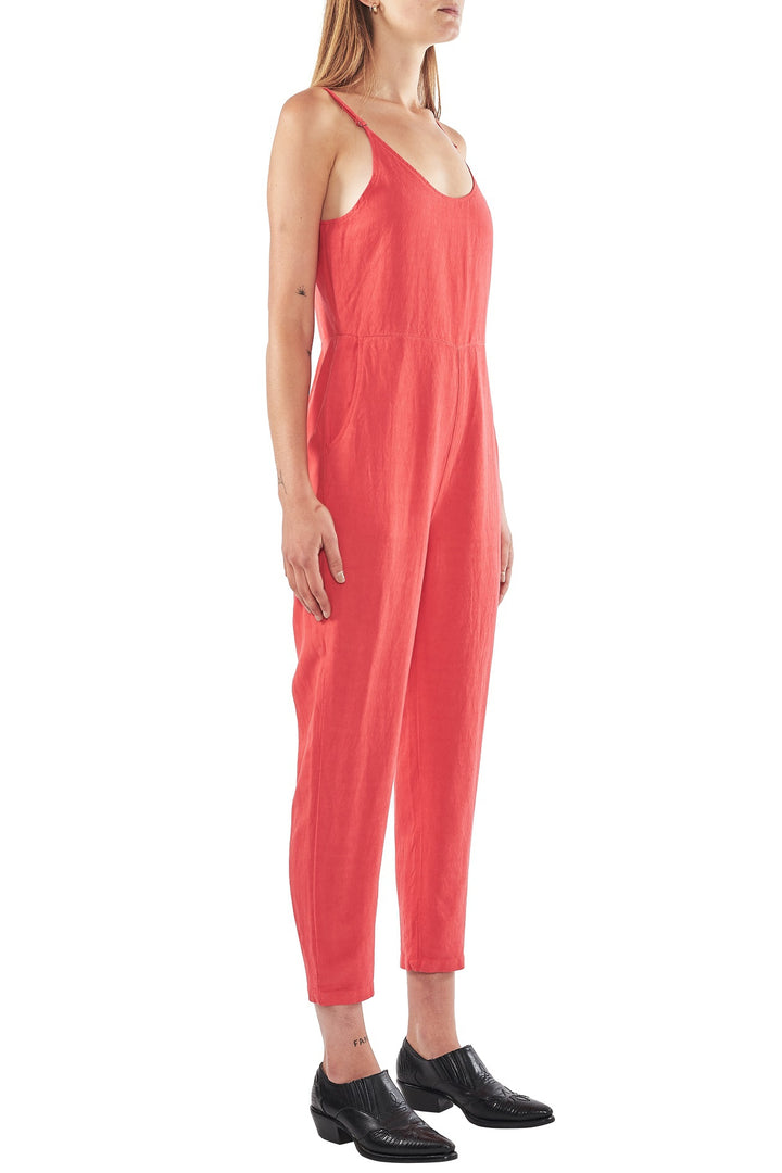 Neuw WOMENS JACKSON LINEN ONE PIECE RIOT RED, WOMENS JUMPSUITS & OVERALLS, NEUW, Elwood 101