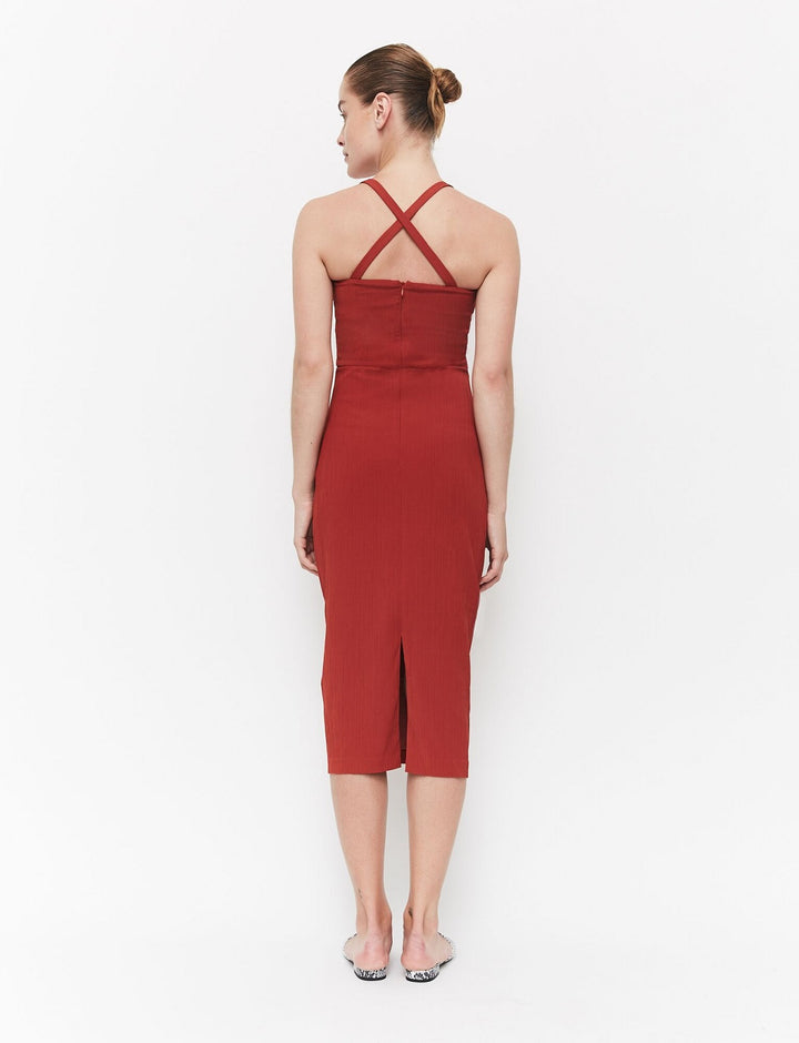 Third Form WOMENS ESSENTIAL CROSS BACK DRESS CARMINE, WOMENS DRESSES, THIRD FORM, Elwood 101