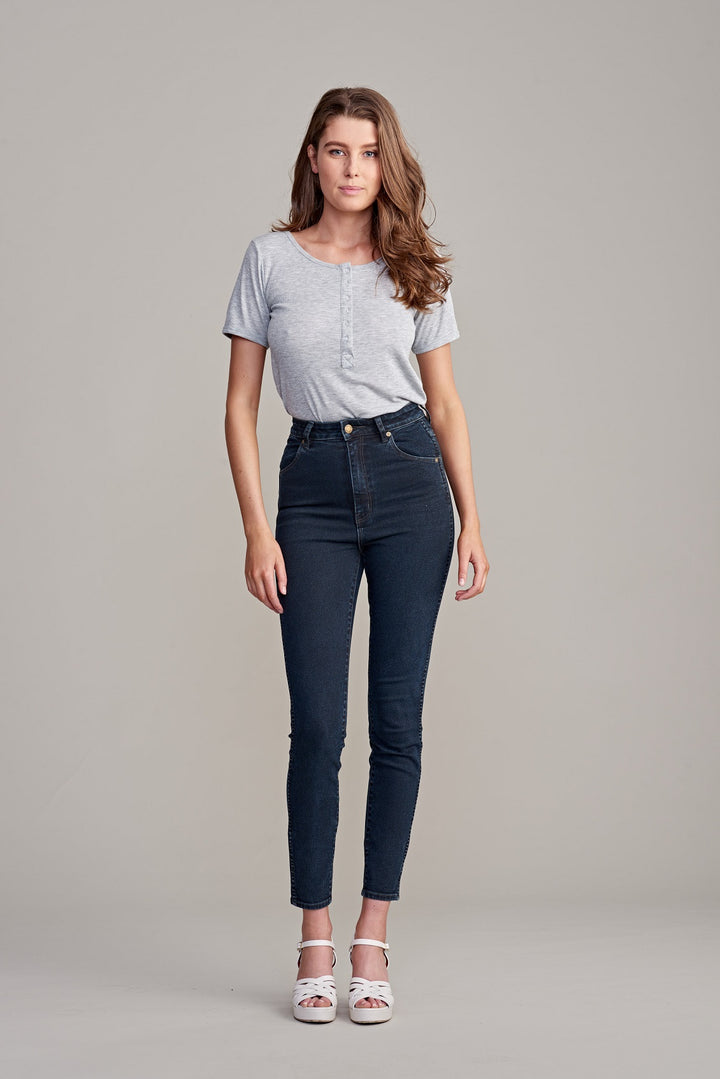 Rollas WOMENS GRANDPA MILLER TEE GREY MARLE, WOMENS TEES & TANKS, ROLLAS, Elwood 101