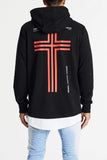 KISS CHACEY Mens Astray Layered Hem Hooded Sweater - Jet Black, MENS HOODIES, KISS CHACEY, Elwood 101