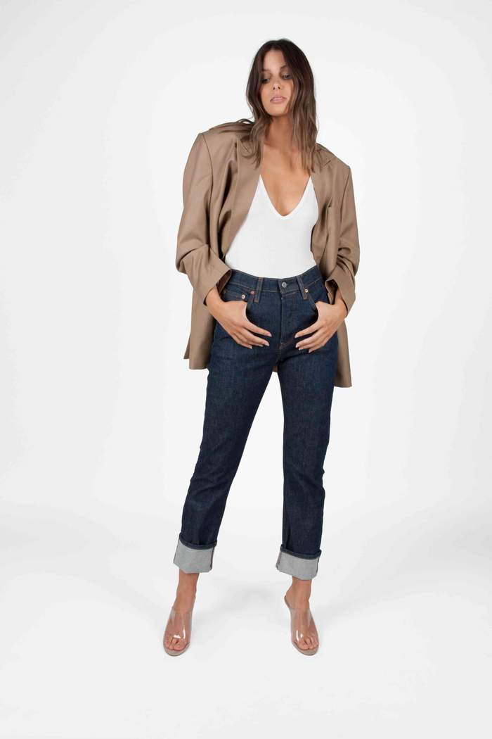 Bayse Brand TIE STRAP BODYSUIT WHITE, WOMENS TOPS & SHIRTS, BAYSE BRAND, Elwood 101