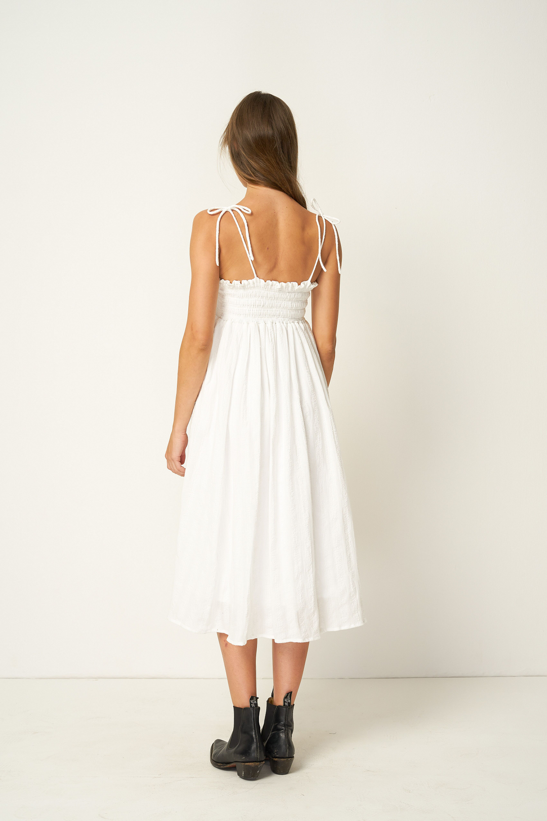 Rue Stiic FONTANA MIDI DRESS WHITE, WOMENS DRESSES, RUE STIIC, Elwood 101