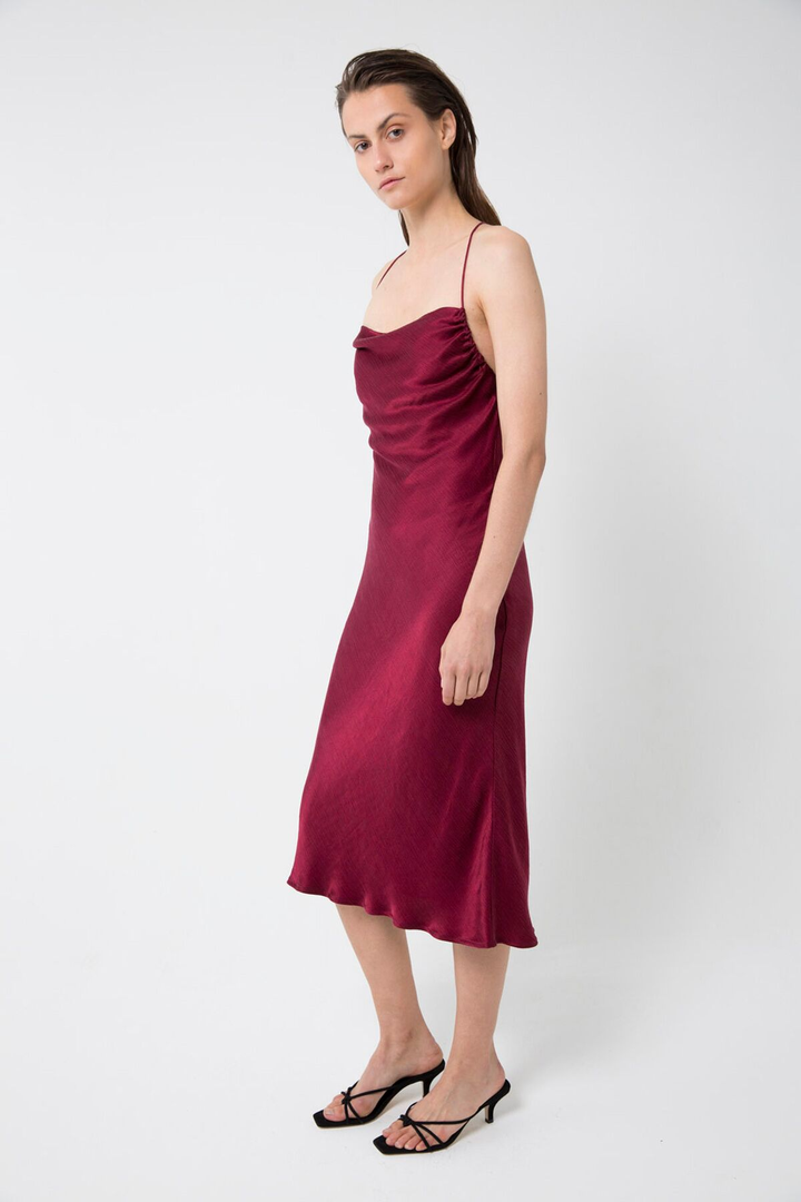 Third Form WATERFALL BIAS SLIP DRESS RUBY, WOMENS DRESSES, THIRD FORM, Elwood 101