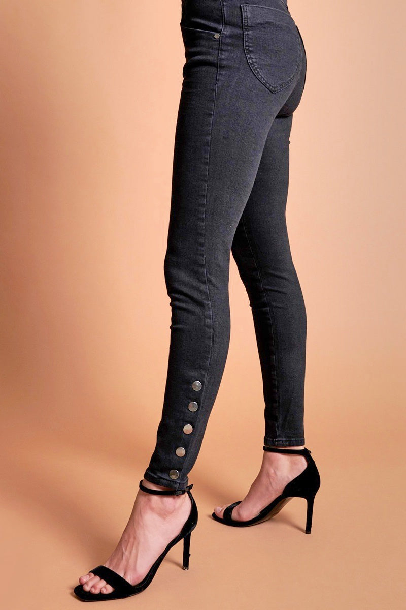 OneTeaspoon WOMENS BLACK SWAN PREACHERS HIGH WAIST SKINNY JEAN, WOMENS DENIM, OneTeaspoon, Elwood 101