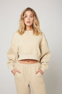 Rozalia Russian x Atoir WOMENS THE CROP - OATMEAL, WOMENS KNITS & SWEATERS, APPAREL BY ROZALIA, Elwood 101