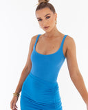 Bayse Brand WOMENS SCOOP NECK BODYSUIT - BLUE, WOMENS BODYSUITS, BAYSE BRAND, Elwood 101