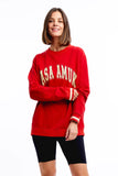 Casa Amuk WOMENS LIMITED EDITION VINTAGE JUMPER - RED, WOMENS KNITS & SWEATERS, CASA AMUK, Elwood 101