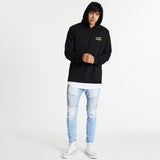 KISS CHACEY Mens Astray Layered Hem Hooded Sweater - Jet Black, MENS HOODIES, KISS CHACEY, Elwood 101