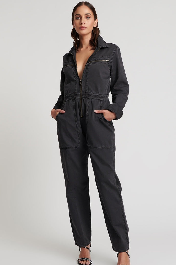 ONE TEASPOON Womens Black Olivia Overall, WOMENS JUMPSUITS & OVERALLS, OneTeaspoon, Elwood 101