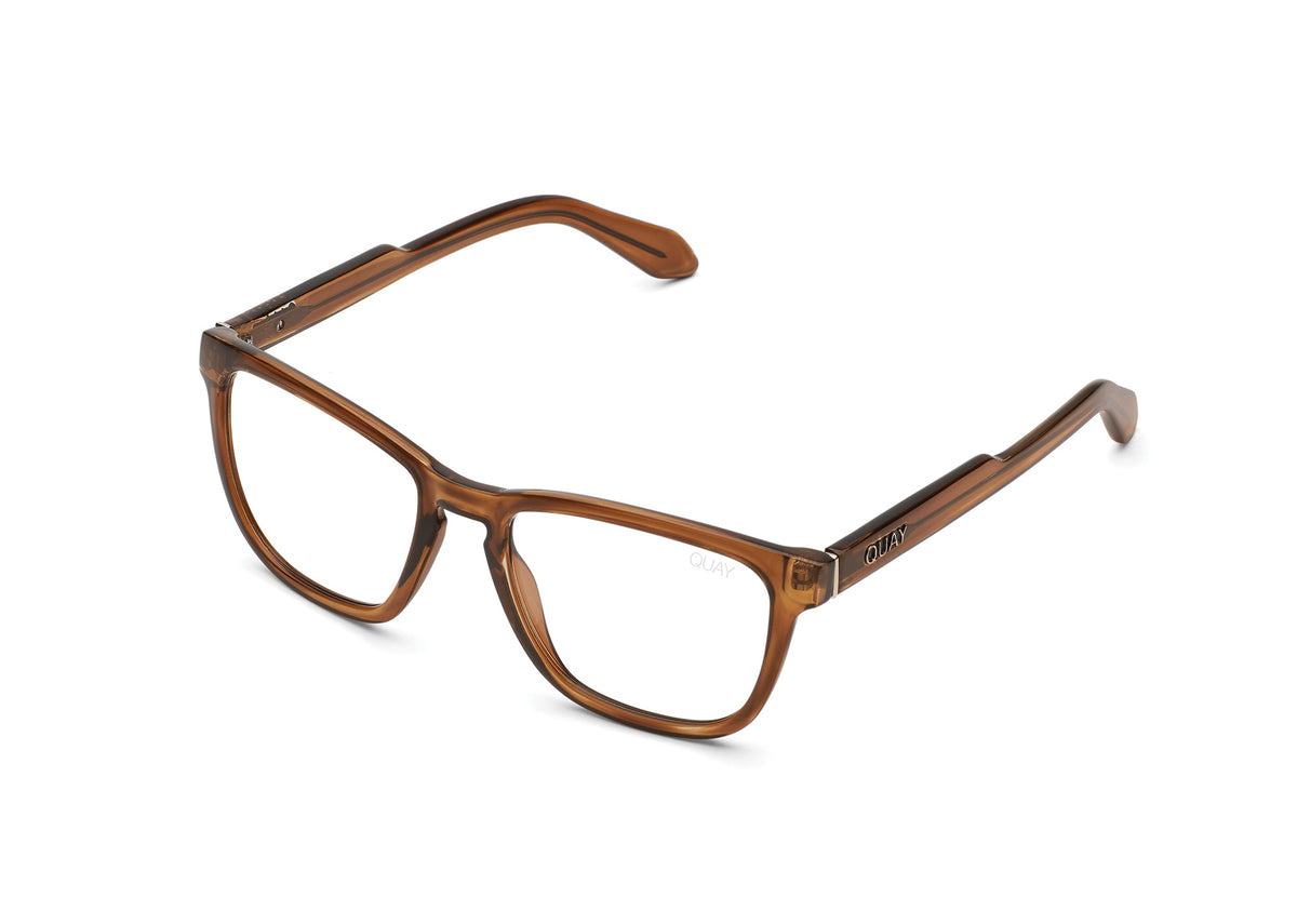 Quay Australia HARDWIRE TOFFEE CLEAR BLUE LIGHT LENS Elwood 101