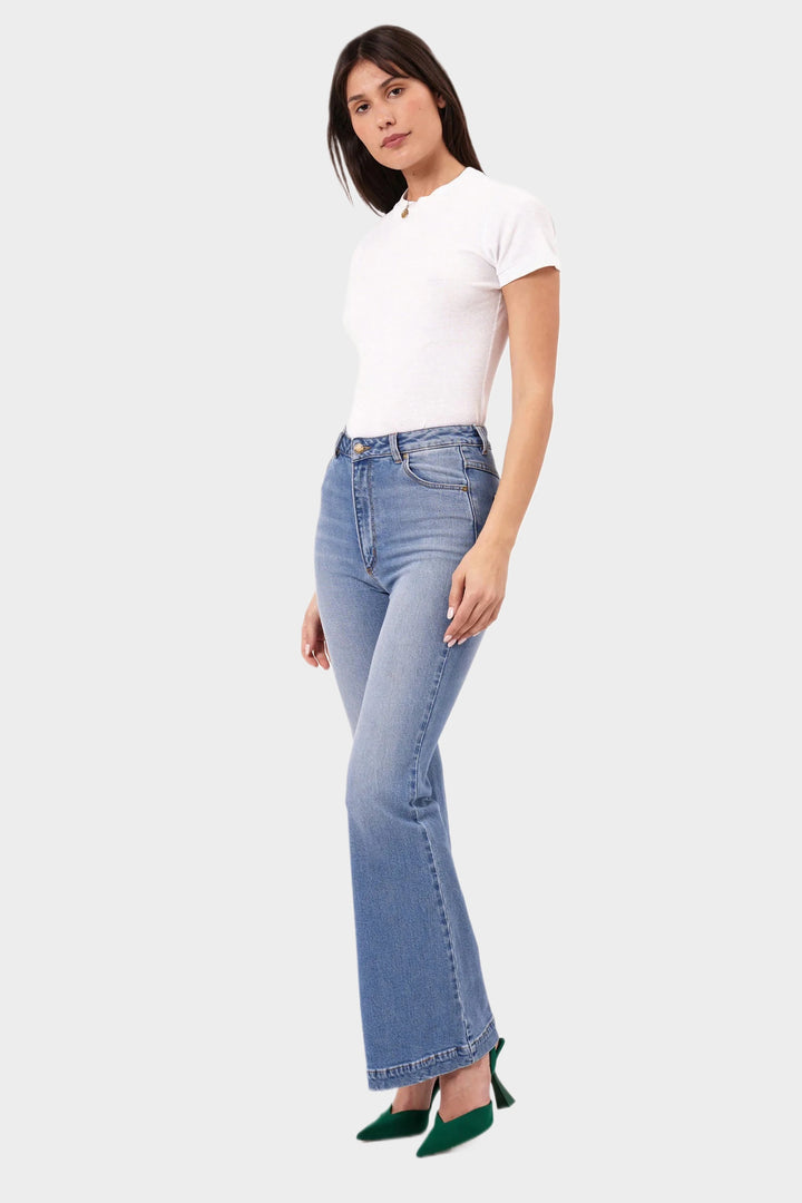 ROLLAS Womens Eastcoast Denim Flare Kate - Mid Vintage Blue, WOMENS DENIM, ROLLAS, Elwood 101