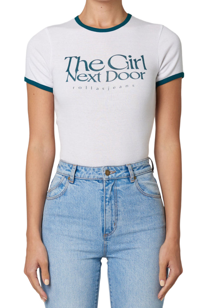 ROLLAS Womens Girl Next Door Baby Rib Tee - Forest, WOMENS TEES & TANKS, ROLLAS, Elwood 101