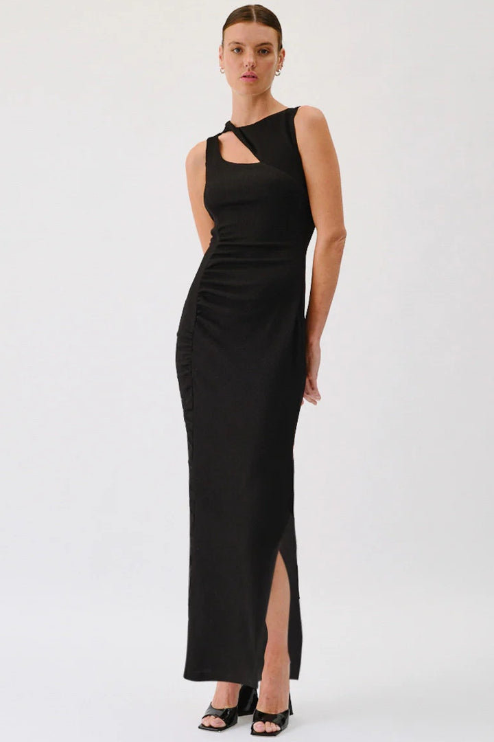 SUBOO Womens Kinga Slash Front Sleeveless Maxi - Black, WOMENS DRESSES, SUBOO, Elwood 101