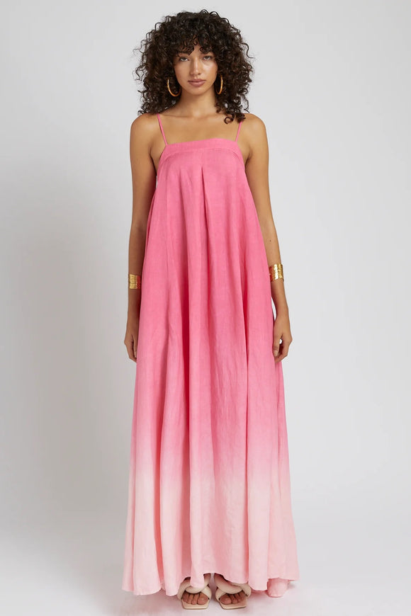 SUMMI SUMMI Womens Bloom Maxi Dress Linen - Pink Fade, WOMENS DRESSES, SUMMI SUMMI, Elwood 101