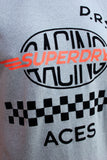 Superdry MENS CHECKERED TEE GRIT GREY, MENS TEE SHIRTS, SUPERDRY, Elwood 101
