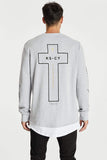 Kiss Chacey MENS ALL IN LAYERED HEM SWEATER - GREY MARLE, MENS KNITS & SWEATERS, KISS CHACEY, Elwood 101