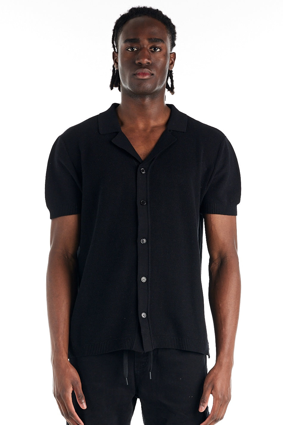 Shirt Men Black Short Sleeve Button Down Buy The Roadster