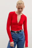 BAYSE BRAND Womens Lara Bodysuit - Cherry Red, WOMENS BODYSUITS, BAYSE BRAND, Elwood 101
