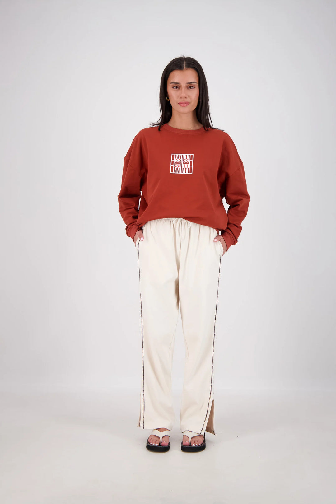 JASMINE ALEXA Womens Manarola Trackpant in Tobacco, WOMENS TRACK PANTS, JASMINE ALEXA, Elwood 101