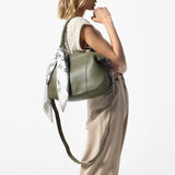 STATUS ANXIETY Womens Eyes To The Wind Leather Bag - Khaki, WOMENS BAGS & CLUTCHES, STATUS ANXIETY, Elwood 101